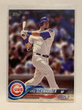 #225 Kyle Schwarber Chicago Cubs 2018 Topps Series One  Baseball Card MLB