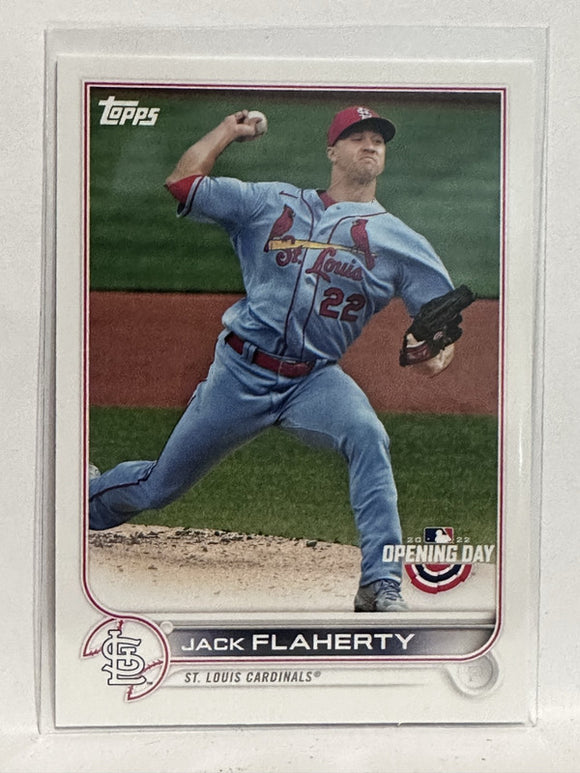 #48 Jack Flaherty St Louis Cardinals 2022 Topps Opening Day Baseball Card