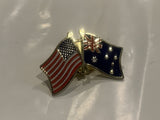 USA New Zealand Friendship Flags Lapel Hat Pin CE