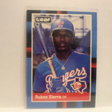 #206 Ruben Angel Sierra Texas Rangers 1988 Leaf Baseball Card HI