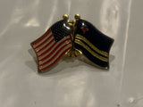USA Aruba Friendship Flags Lapel Hat Pin CF
