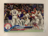 #229 Texas Rangers Team Card 2018 Topps Series One  Baseball Card MLB