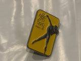 Speed Skating Calgary 1988 Winter Olympics Lapel Hat Pin CF