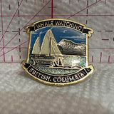 Whale Watching British Columbia  Lapel Pin