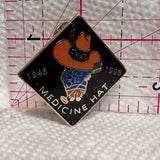 Medicine Hat 50th 1946 1996 Chat  Lapel Pin