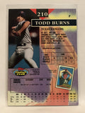 #210 Todd Burns Texas Rangers 1993 Topps Stadium Club Baseball Card