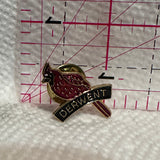 Derwent Red Cardinal Bird  Lapel Pin