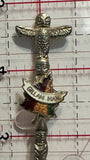 Gillam Manitoba Totem Pole Maple Leaf Souvenir Spoon