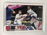 #174 Celebration in Seattle Seattle Mariners 2023 Topps Series One Baseball Card