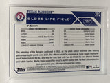 #292 Globe Life Field Texas Rangers 2023 Topps Series One Baseball Card