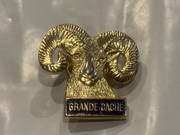 Grande Cache Alberta Bighorn Sheep Lapel Hat Pin CG