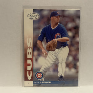 #14 Jon Lieber Chicago Cubs 2002 Donruss Leaf Baseball Card HK