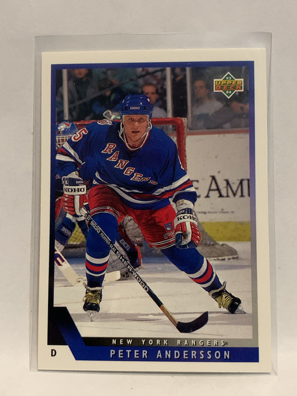 #71 Peter Andersson New York Rangers 1993-94 Upper Deck Hockey Card  NHL