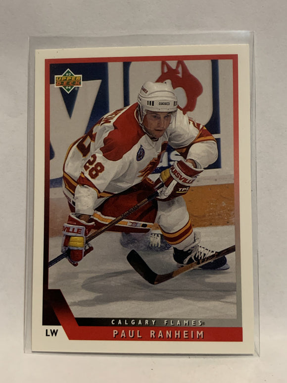 #131 Paul Ranheim Calgary Flames 1993-94 Upper Deck Hockey Card  NHL