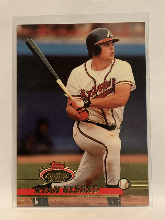 #541 Ryan Klesko Atlanta Braves 1993 Topps Stadium Club Baseball Card