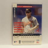 #9 Brady Anderson Baltimore Orioles 2002 Donruss Leaf Baseball Card HL