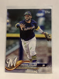 #289 Jonathan Villor Milwaukee Brewers 2018 Topps Series One  Baseball Card MLB