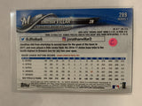 #289 Jonathan Villor Milwaukee Brewers 2018 Topps Series One  Baseball Card MLB