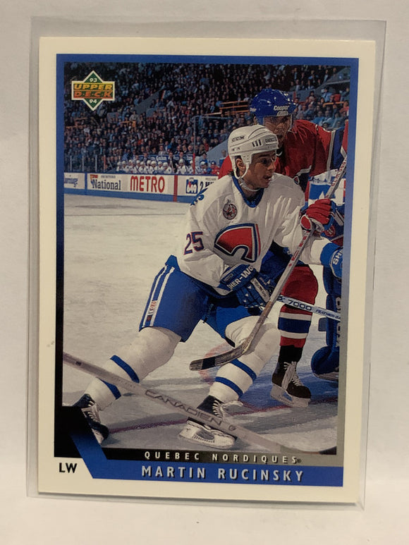 #6 Martin Rucinsky Quebec Nordiques 1993-94 Upper Deck Hockey Card  NHL