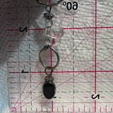 Beaded Zipper Pull  Lapel Pin