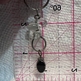 Beaded Zipper Pull  Lapel Pin