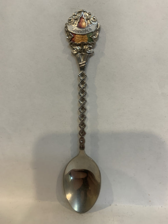Winnipeg Manitoba Canada Maple Leaf Souvenir Spoon
