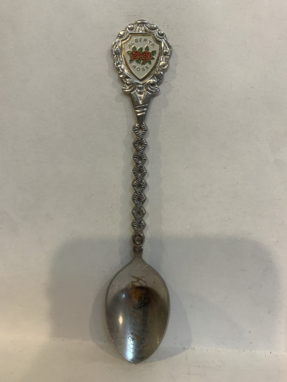 Red Willow Alberta Rose  Souvenir Spoon