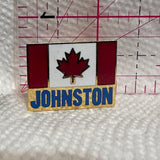 Johnston Canadian Flag  Lapel Pin