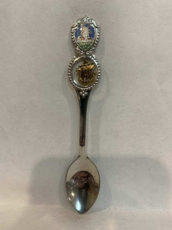 Solvang California Windmill Ship Souvenir Spoon