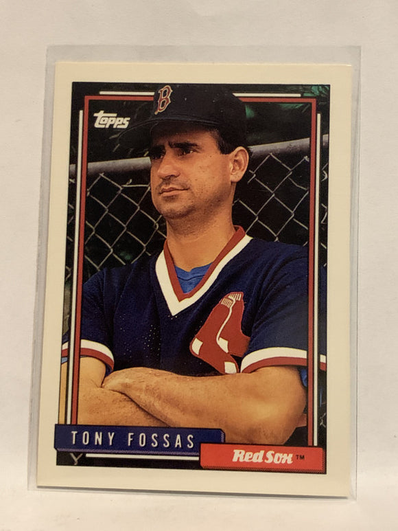 #249 Tony Fossas Boston Red Sox 1992 Topps Baseball Card