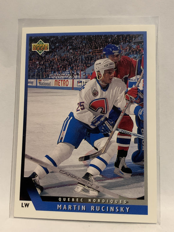 #6 Martin Rucinsky Quebec Nordiques 1993-94 Upper Deck Hockey Card  NHL