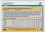 #185 Matt Duffy Tampa Bay Rays 2019 Topps Baseball Series 1