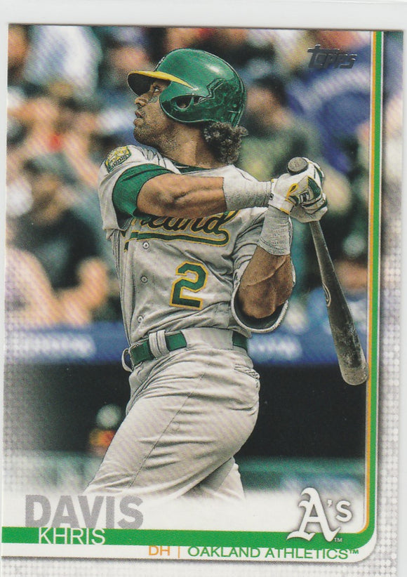 #149 Khris Davis Oakland Athletics 2019 Topps Baseball Series 1