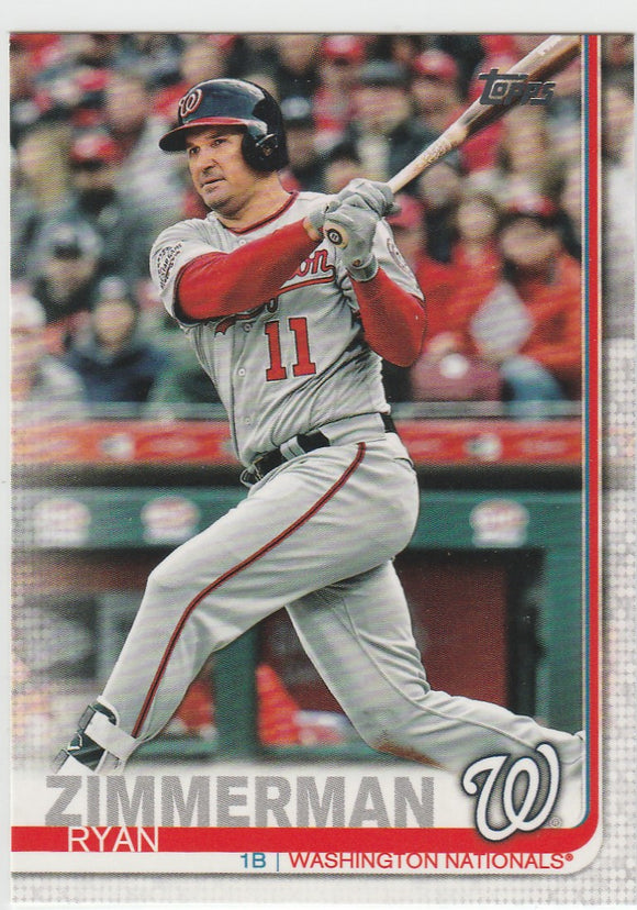 #133 Ryan Zimmerman Washington Nationals 2019 Topps Baseball Series 1