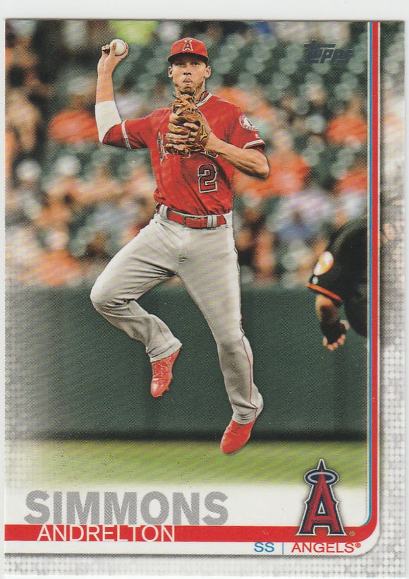 #255 Andrelton Simmons Los Angeles Angels 2019 Topps Baseball Series 1