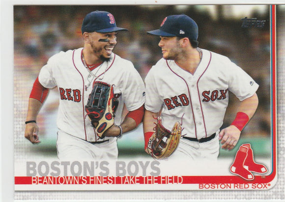 #28 Boston's Boys Boston Red Sox 2019 Topps Baseball Series 1