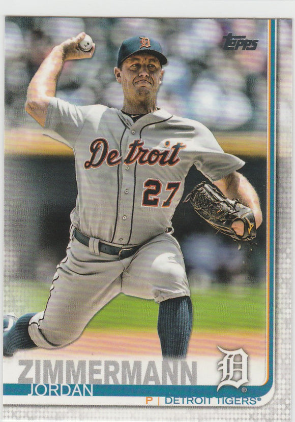 #249 Jordan Zimmermann Detroit Tigers 2019 Topps Baseball Series 1