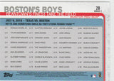 #28 Boston's Boys Boston Red Sox 2019 Topps Baseball Series 1