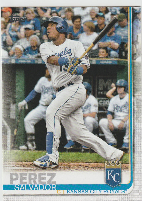 #168 Salvador Perez Kansas City Royals 2019 Topps Baseball Series 1