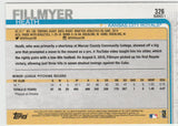 #326 Heath Fillmyer Kansas City Royals RC 2019 Topps Baseball Series 1