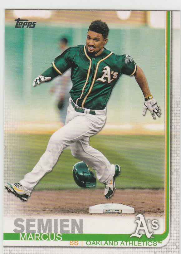 #201 Marcus Semien Oakland Athletics 2019 Topps Series 1 Baseball