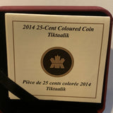 2014 25-cent Coloured Coin Tiktaalik 15895/30000 Prehistoric  RCM Coin AA