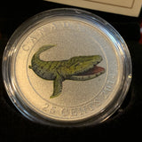2014 25-cent Coloured Coin Tiktaalik 15886/30000 Prehistoric  RCM Coin AA