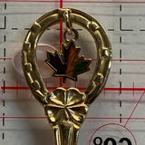 Slave Lake Alberta Canadian Maple Leaf Souvenir Spoon NQ