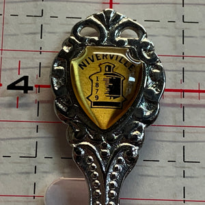 Niverville 1879 Round Grain Elavator Manitoba NX Souvenir Spoon