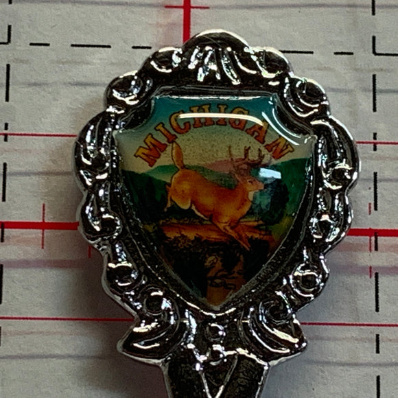 Michigan Deer Jumping NX Souvenir Spoon