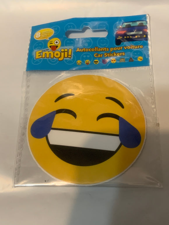 Laughing emoji car decal sticker