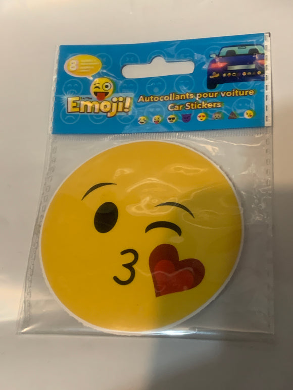 Winking Kissing emoji car sticker decal